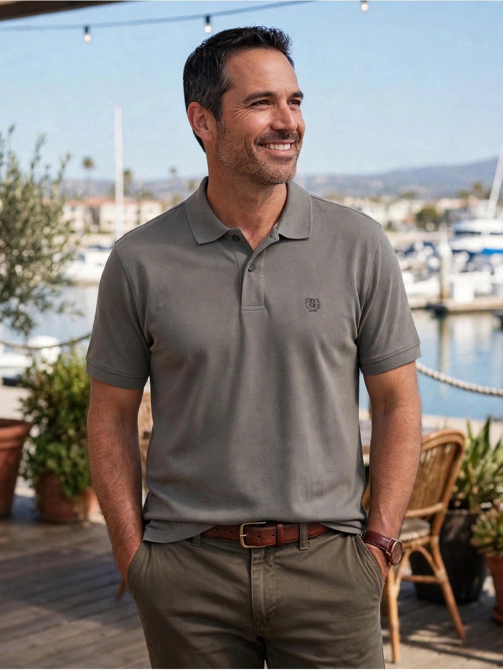 NWT Grey Izod Silk Wash Polo Shirt size XL